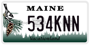 534KNN license plate in Maine