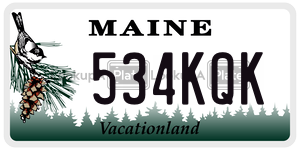 534KQK  license plate in ME