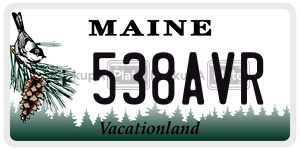 538AVR  license plate in ME
