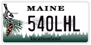 540LHL  license plate in ME