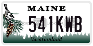 541KWB  license plate in ME