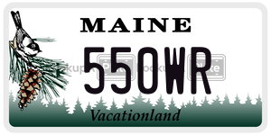 550WR license plate in Maine