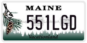 551LGD  license plate in ME