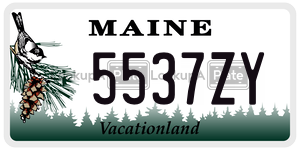 5537ZY license plate in Maine