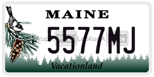 5577MJ license plate in Maine
