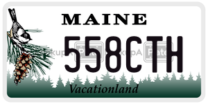 558CTH  license plate in ME