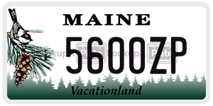5600ZP license plate in Maine