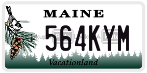 564KYM  license plate in ME