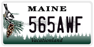565AWF  license plate in ME