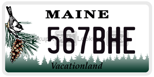 567BHE license plate in Maine