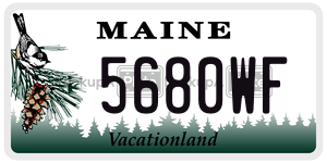 5680WF license plate in Maine