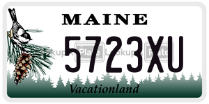 5723XU license plate in Maine