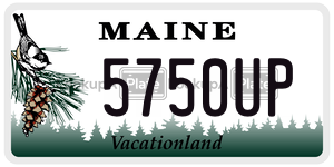 5750UP license plate in Maine