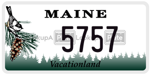 5757  license plate in ME