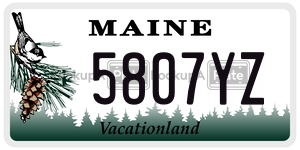 5807YZ  license plate in ME