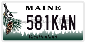 581KAN  license plate in ME