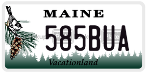 585BUA  license plate in ME