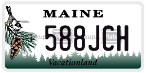 588JCH  license plate in ME