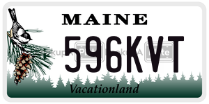 596KVT  license plate in ME