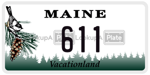 611  license plate in ME