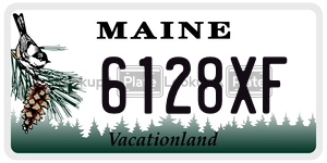 6128XF  license plate in ME