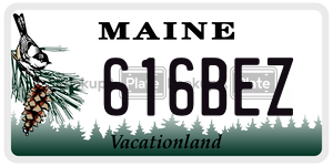 616BEZ  license plate in ME