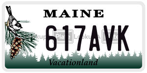 617AVK  license plate in ME