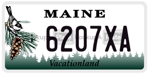 6207XA license plate in Maine