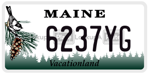 6237YG  license plate in ME