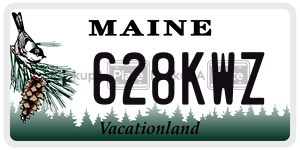 628KWZ  license plate in ME