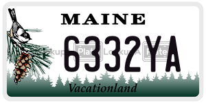 6332YA license plate in Maine