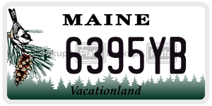 6395YB license plate in Maine