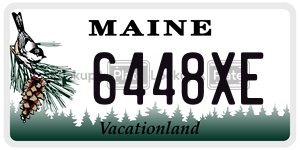 6448XE  license plate in ME