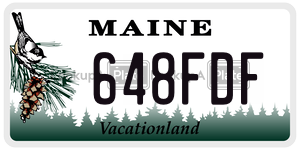 648FDF  license plate in ME