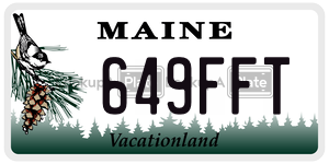 649FFT  license plate in ME
