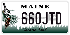 660JTD  license plate in ME