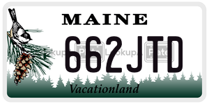 662JTD license plate in Maine