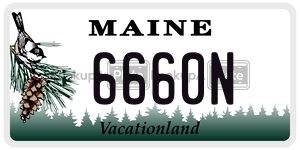 6660N license plate in Maine