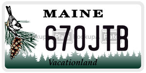 670JTB license plate in Maine