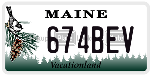 674BEV license plate in Maine