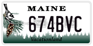 674BVC  license plate in ME