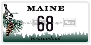 68 license plate in Maine