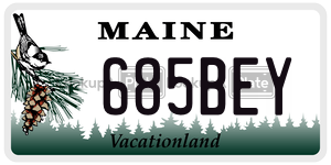 685BEY  license plate in ME