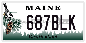 687BLK license plate in Maine