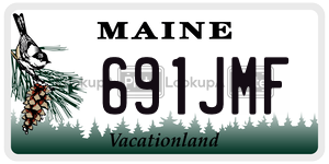 691JMF  license plate in ME