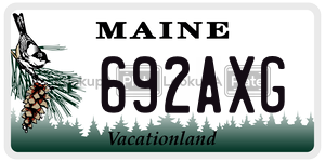 692AXG  license plate in ME