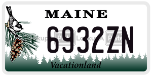 6932ZN license plate in Maine