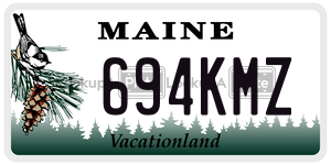 694KMZ  license plate in ME