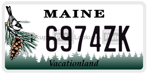 6974ZK license plate in Maine