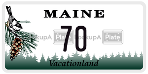 70 license plate in Maine